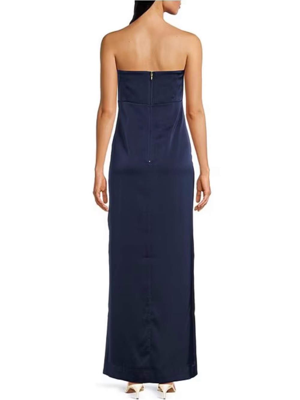 NWT Lilly Pulitzer Carlynn Satin Bow Strapless Side Slit Maxi Dress Sz 10 - Picture 4 of 13